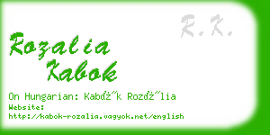 rozalia kabok business card